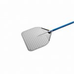 Ikona apo Φτυάρι Πίτσας διάτρητο 33x33cm αλουμινίου, με μπλε κοντάρι 1.2m, GIMETAL