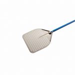 Ikona apo Φτυάρι Πίτσας διάτρητο 33x33cm αλουμινίου, με μπλε κοντάρι 1.5m, GIMETAL