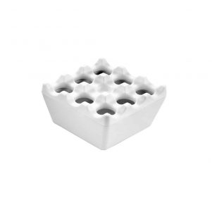 Ikona apo Τασάκι αντι-ανεμικό μελαμίνης, 9x9xΥ3.8cm, 55gr, λευκό