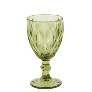 Ikona apo Γυάλινο ποτήρι κολωνάτο 29cl ΡΟΜΒΟΣ, φ8.8x17cm, πράσινο
