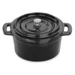 εικονα απο κατσαρολακι μαντεμένιο μαυρο με επιστρωση εμαγιέ