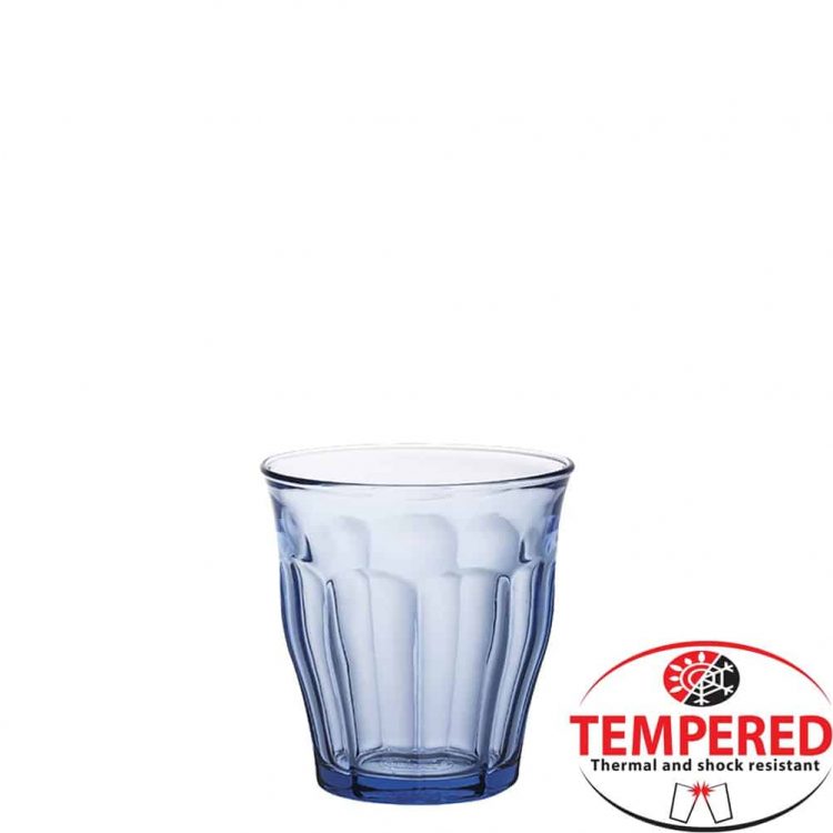 Ikona apo Γυάλινο Ποτήρι 25cl, Φ8.7x9cm, Διάφανο Μπλε, Tempered, Σειρά Picardie, DURALEX