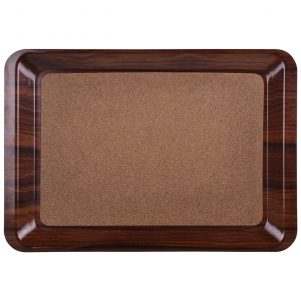 Ikona apo Δίσκος laminated σερβιρίσματος με φελλό, βαθύς, 75x68cm, χρώμα ξύλου