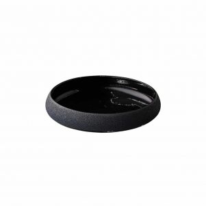 Ikona Πιάτο βαθύ Stoneware VULCANIC BLACK, φ24xΥ5cm, 1255ml, RAW