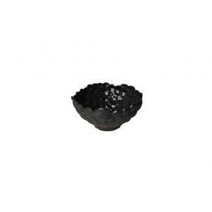Ikona apo Μπωλ βαθύ Stoneware BUBBLE, φ14.5xΥ7cm, μαύρο, RAW