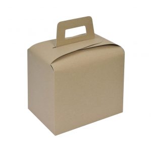 Ikona apo Χάρτινη τσάντα Lunch Box, Kraft, 17.5x12.5x16.5cm, μιας χρήσης, ROIS Bros