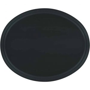 Ikona apo Δίσκος Fiberglass ΟΒΑΛ με αντιολισθητική επιφάνεια, 56x68.5cm, μαύρος