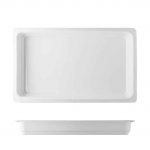 Ikona apo Δοχείο γαστρονομίας πορσελάνης, GN1/1 (53x32.5cm)-6.5cm, λευκό, G.BENEDIKT