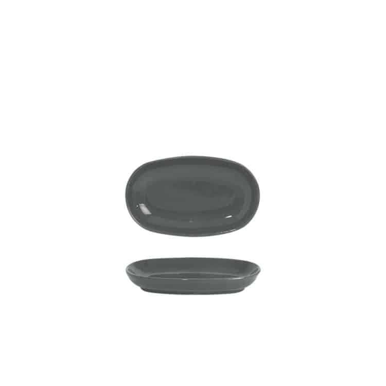 Ikona apo Δίσκος ορθογώνιος πορσελάνης, 15cm, σειρά Candem, ανθρακί, COK/Alar