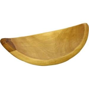 Ikona apo Ξύλινο μπολ σε σχήμα φύλλου, χειροποίητο, 44x27cm, ξύλο οξιάς