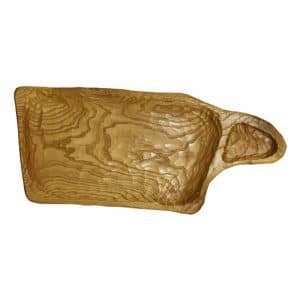 Ikona apo Ξύλινο σκαμμένο πλατό σερβιρίσματος, 1 θέση dip, από ξύλο Καστανιάς, 45x20cm