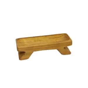Ikona apo Ξύλινος δίσκος με πόδια, σκαμμένος μονόχωρος, από ξύλο Άλνου, 25x9xΥ6cm