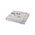 Ikona apo Κουτί Πίτσας Μικροβέλε, σχέδιο Rome Λευκό, 36x36x4.2cm