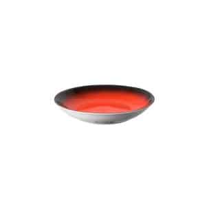 Ikona apo Πιάτο βαθύ πορσελάνης 21cm, πορτοκαλο-κόκκινο, GALAXY-B, LUKANDA
