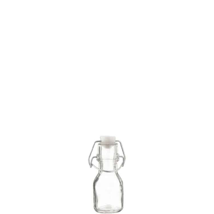 Ikona apo Μπουκάλι mini γυάλινο, 50ml, με πώμα ασφαλείας λείο στρογγυλό