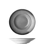 Ikona apo Πιάτο Pasta πορσελάνης 26cm, γκρι, GALAXY-A, LUKANDA