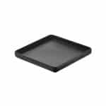 Ikona apo Πιάτο μελαμίνης με υπερυψωμένα πλαινά, 21x21xΥ2cm, μαύρο, Leone