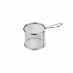 Ikona apo Καλαθάκι mini φριτεζάκι σερβιρίσματος, ΙΝΟΧ, φ9x8.3cm