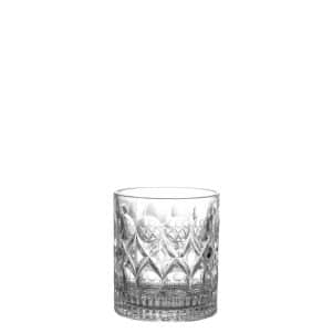 Ikona apo Γυάλινο Ποτήρι Vintage Σκαλιστό, Whiskey, 30cl, φ8x9cm