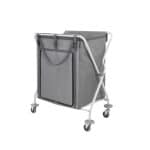 Ikona apo Καρότσι λινών (απλύτων), πτυσσόμενο, γκρι, με σάκο 200lt & ρόδες φ8cm, TTS Cleaning
