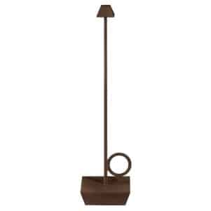 Ikona apo Επιτραπέζιο φωτιστικό LED, BUGIA, Corten, φ8x32cm, επαναφορτιζόμενο, αλουμινίου, Broggi