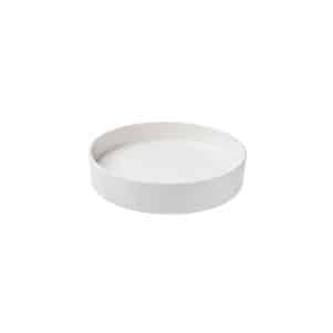 Ikona apo Πιάτο μελαμίνης με κάθετα πλαϊνά, φ20.5xΥ4.8cm, Λευκό, Leone