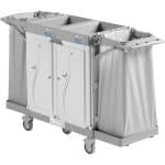 Ikona apo Καρότσι καμαριέρας πλαστικό (χωρίς σάκους) με 2 πόρτες, TTS Cleaning