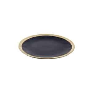 Ikona apo Πιάτο ρηχό πορσελάνης, φ26cm, Σειρά Golden Black, TBS Spain