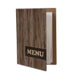 Ikona apo Κατάλογος MENU A4 PAISLEY για Εστιατόρια / cafe 24x34cm, σχέδιο ξύλου SECURIT