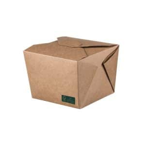 Ikona apo Χάρτινo κουτί Kraft (φάκελος), 1200cc, 11x10.5xΥ9cm, μιας χρήσης, Intertan