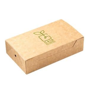 Ikona apo Χάρτινο κουτί Club Sandwich, 22x13x5.5cm, μιας χρήσης, Plastic Free, GAIA