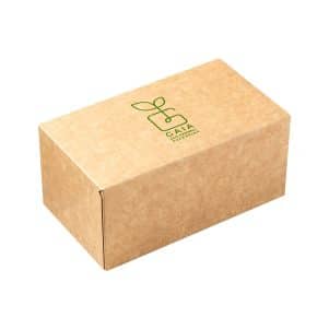 Ikona apo Χάρτινο κουτί Double Burger, 21x12.5x10cm, μιας χρήσης, Plastic Free, GAIA