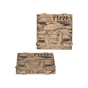 Ikona apo Κουτί Πίτσας Μικροβέλε HANDS DESIGN, Kraft, 24x24x4cm