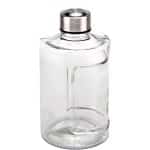 Ikona apo Φιάλη γυάλινη Barrel, 900ml, φ10x19.10cm, με ασημί καπάκι