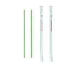 Ikona apo Πακέτο 500 Χάρτινα Καλαμάκια, Πράσινα, 3 φύλλων, 180x4mm, Espresso, Ίσια, 1/1 χαρτί
