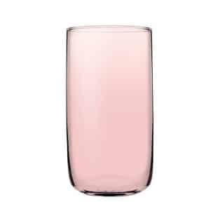 Ikona apo Γυάλινο ποτήρι νερού, ροζ, ICONIC, 36.5cl, φ7xΥ13cm, Pasabahce