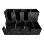 Ikona apo Πλαστική θήκη 9Θ, για ποτήρια, καπάκια και καλαμάκια, 45x26xΥ23.5cm, μαύρη