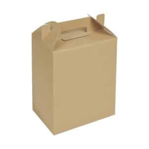 Ikona apo Χάρτινη τσάντα Lunch Box, Kraft, 19x13x22.5cm, μιας χρήσης, ROIS Bros