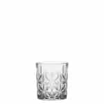 Ikona apo Γυάλινο Ποτήρι, Χαμηλό. 23cl, φ7,2x8,4cm, σκαλιστό λουλούδι