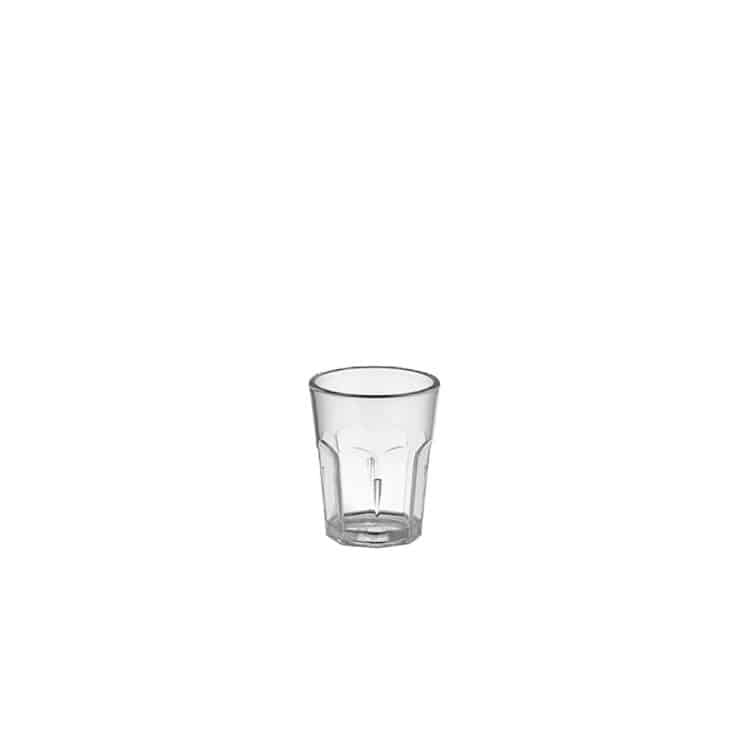Ikona apo Ποτήρι σφηνάκι 4cl, Φ4.4x5.2cm, πλαστικό PC (Polycarbonate), διάφανο