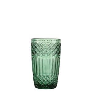 Ikona apo Γυάλινο ποτήρι σωλήνας, 38cl BAROCCO, φ7.9x13cm, πράσινο