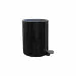 Ikona apo Κάδος απορριμάτων με πεντάλ 5 λίτρων, φ21xΥ28cm, πλαστικός, μαύρος