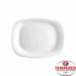 Ikona apo Πιατέλα Οπαλίνης Ορθογώνια 30x22cm, Λευκή, Tempered, Σειρά Paros