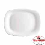 Ikona apo Πιατέλα Οπαλίνης Ορθογώνια 35x25cm, Λευκή, Tempered, Σειρά Paros