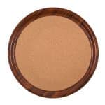 Ikona apo Δίσκος laminated σερβιρίσματος με φελλό, στρογγυλός φ38cm, χρώμα ξύλου ΜΑΤΤ