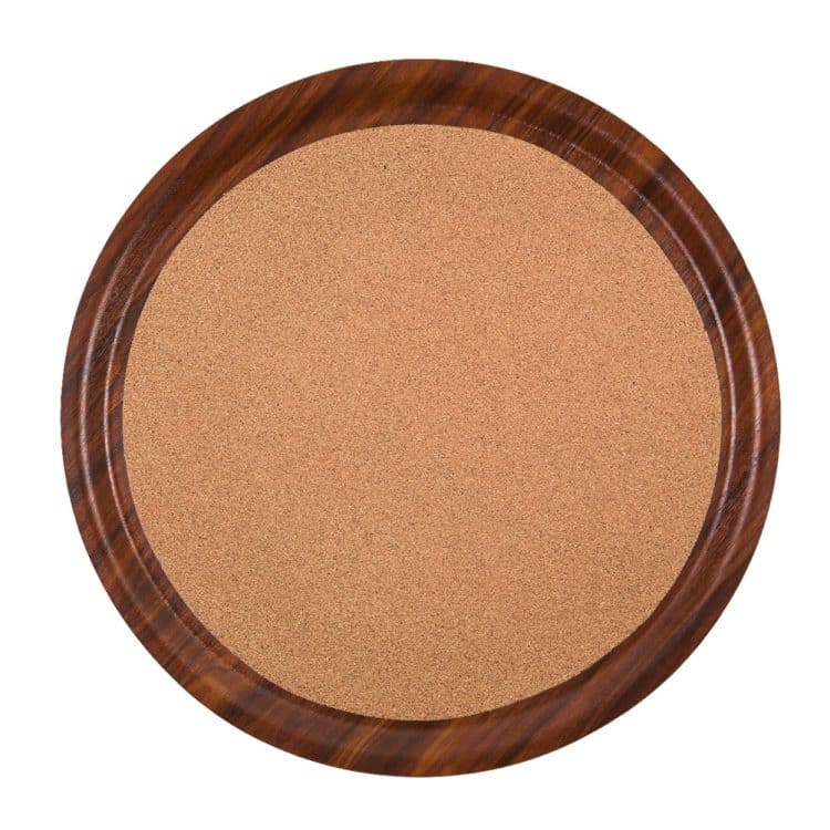 Ikona apo Δίσκος laminated σερβιρίσματος με φελλό, στρογγυλός φ38cm, χρώμα ξύλου ΜΑΤΤ