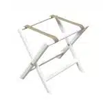Αναδιπλούμενη ξύλινη μπαγκαζιέρα 50x38x49cm, βαμμένη λευκή