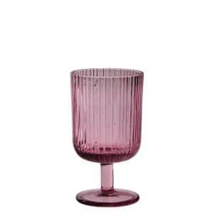 Ikona apo Γυάλινο ποτήρι με πόδι, 28cl EVENT, φ8x14.2cm, μωβ