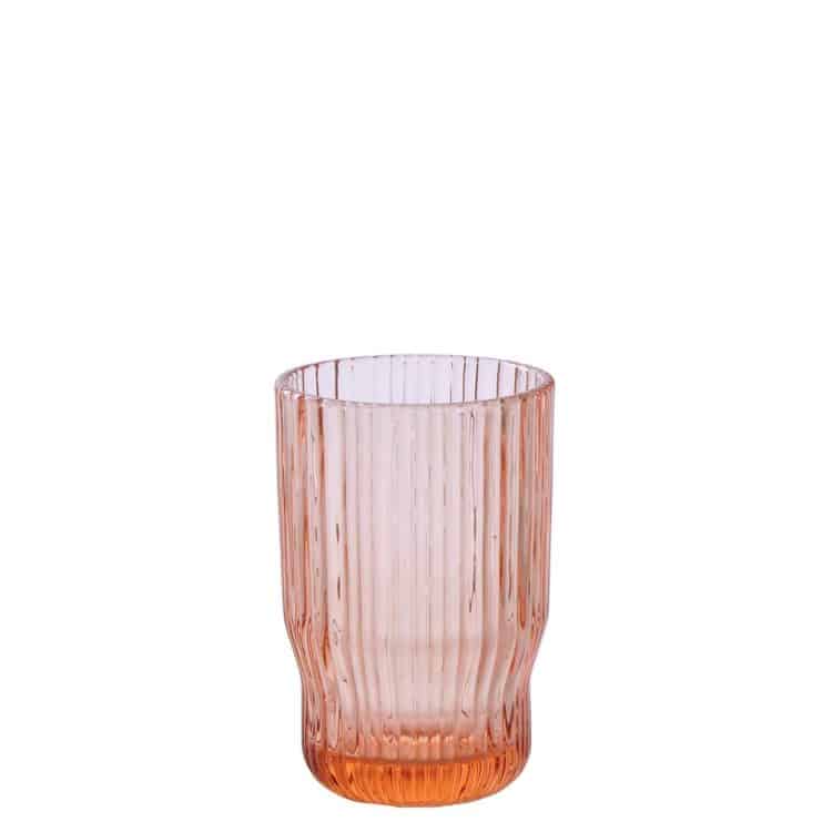 Ikona apo Γυάλινο ποτήρι σωλήνας, 35cl EVENT, φ8xΥ12cm, κοραλί