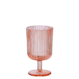 Ikona apo Γυάλινο ποτήρι με πόδι, 28cl EVENT, φ8x14.2cm, κοραλί